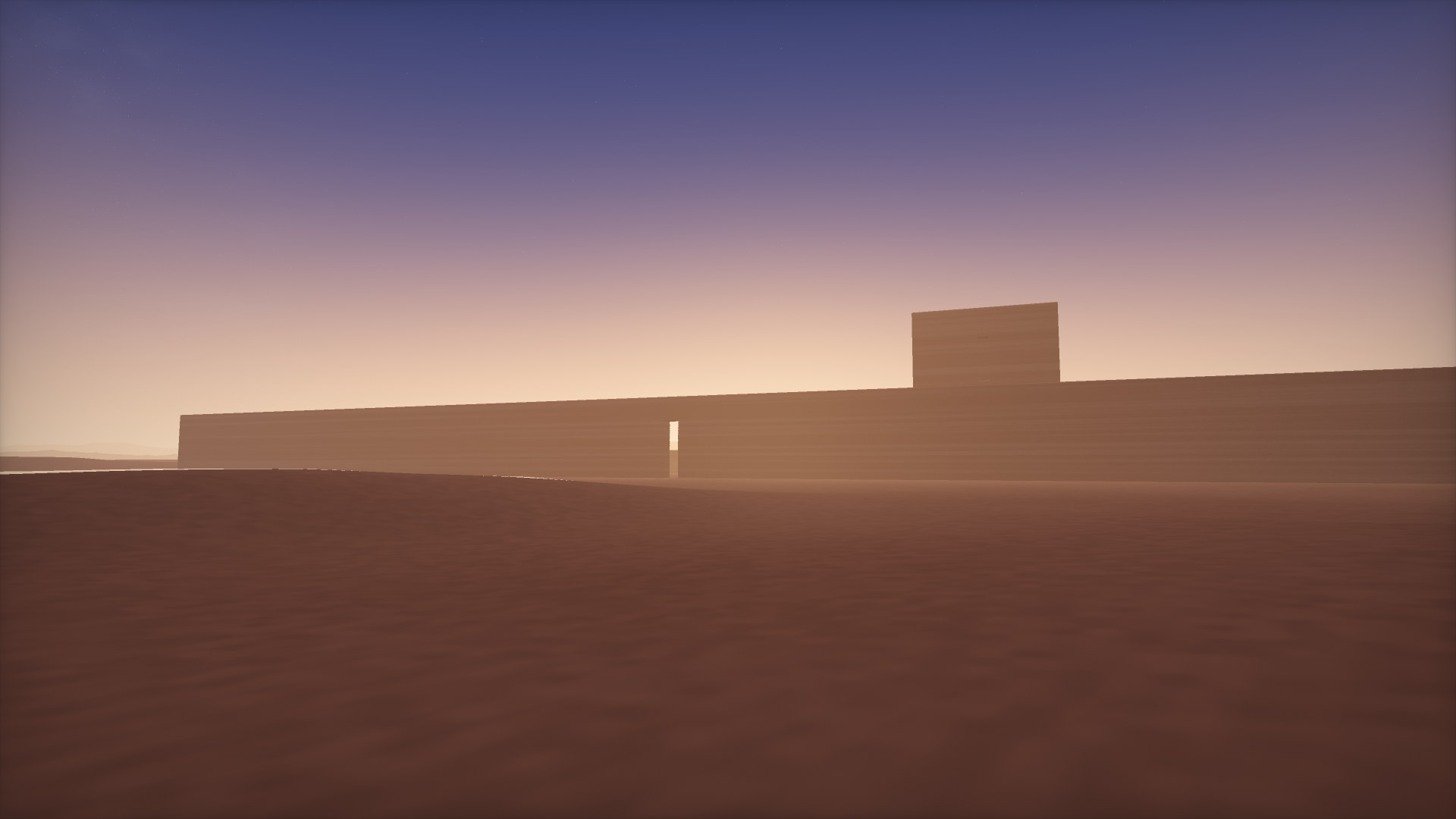 The house in silhouette against the first band of dawn light, the sky turning from indigo to gold.